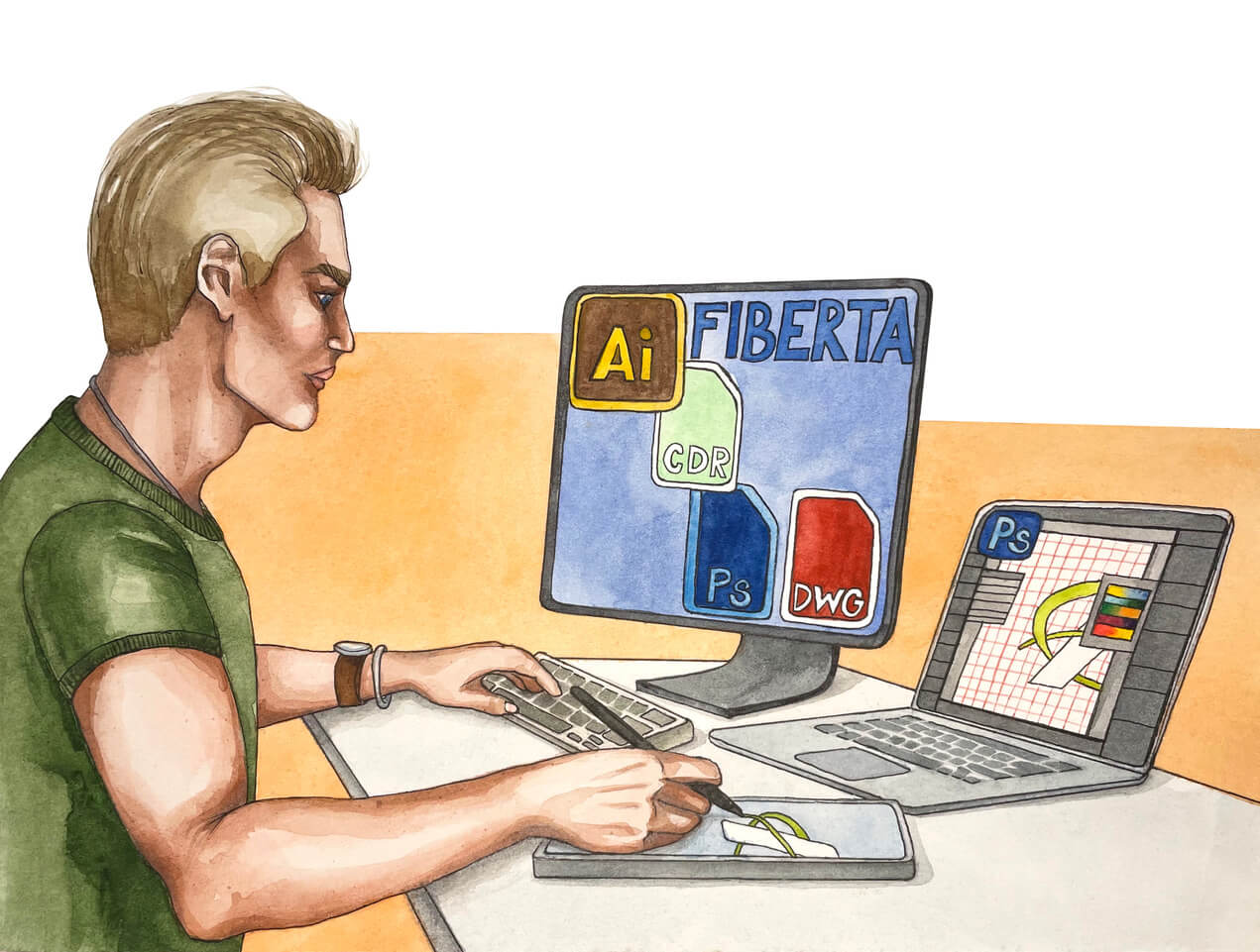 Nešiojamas kompiuteris darbui su grafika